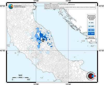Mappa territorio comunale con almeno 3 questionari