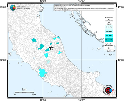 Mappa territorio comunale con almeno 3 questionari