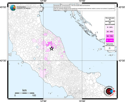Mappa territorio comunale con almeno 3 questionari