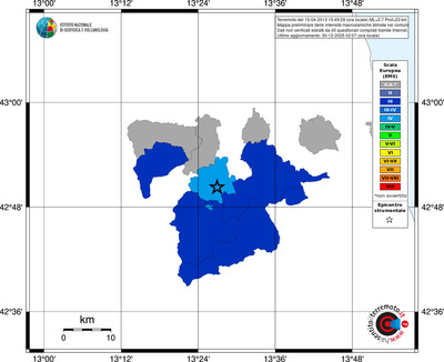 Mappa EMS - territori comuni