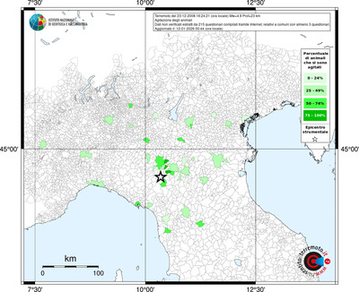 Mappa territorio comunale con almeno 3 questionari