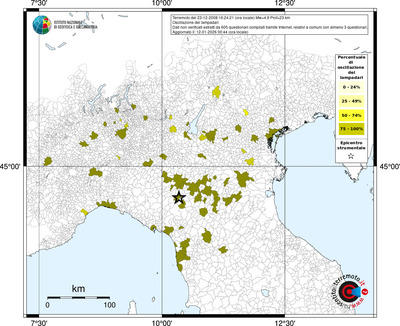 Mappa territorio comunale con almeno 3 questionari