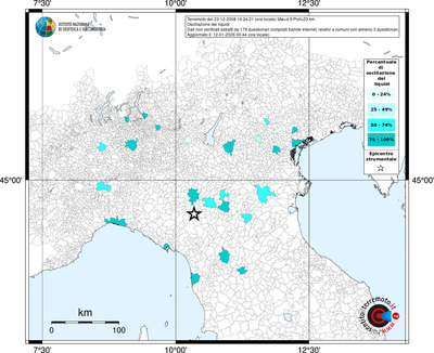 Mappa territorio comunale con almeno 3 questionari