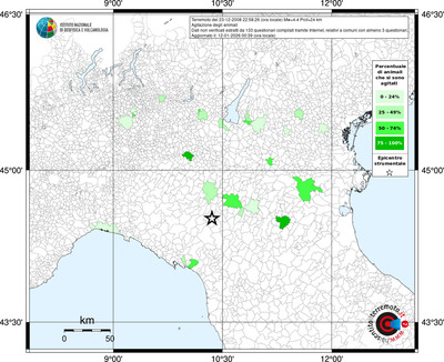 Mappa territorio comunale con almeno 3 questionari