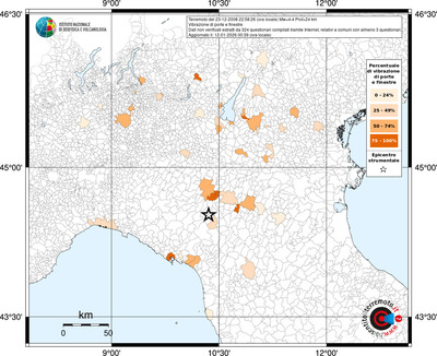 Mappa territorio comunale con almeno 3 questionari
