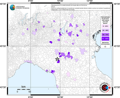 Mappa territorio comunale con almeno 3 questionari
