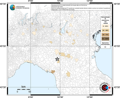 Mappa territorio comunale con almeno 3 questionari