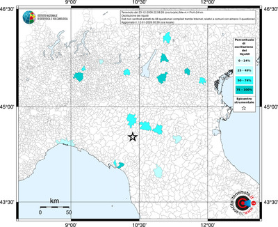 Mappa territorio comunale con almeno 3 questionari