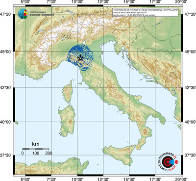 Area di invio delle email agli iscritti