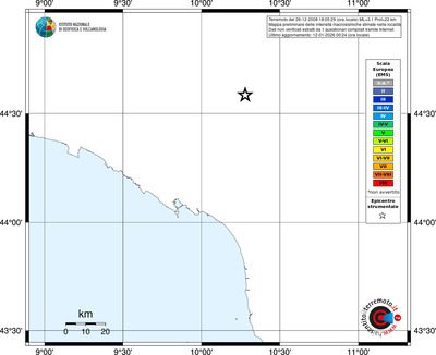 Mappa EMS - territori località