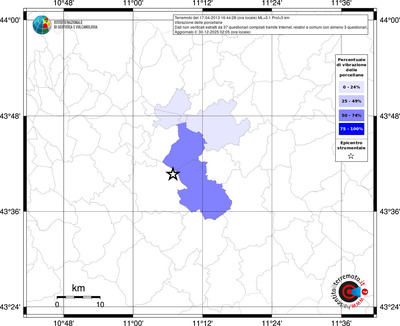 Mappa territorio comunale con almeno 3 questionari