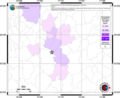 Mappa territorio comunale con almeno 3 questionari