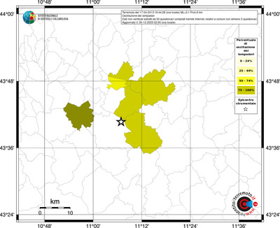 Mappa territorio comunale con almeno 3 questionari