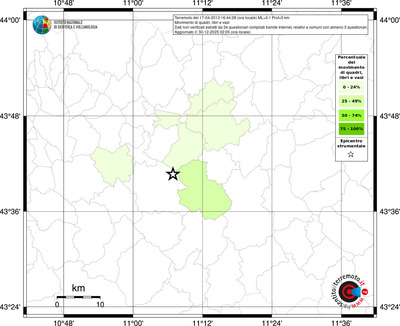 Mappa territorio comunale con almeno 3 questionari
