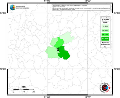 Mappa territorio comunale con almeno 3 questionari