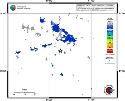 Mappa EMS - territori località