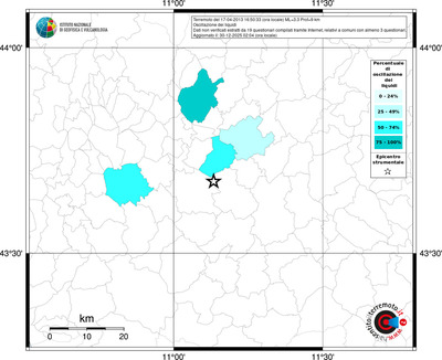Mappa territorio comunale con almeno 3 questionari