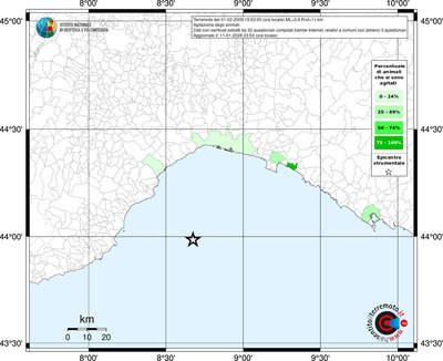 Mappa territorio comunale con almeno 3 questionari