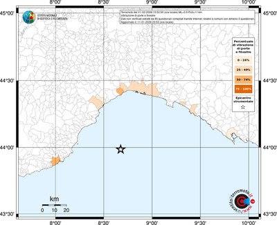Mappa territorio comunale con almeno 3 questionari