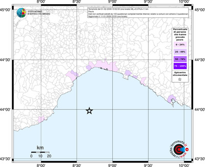 Mappa territorio comunale con almeno 3 questionari