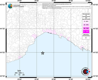 Mappa territorio comunale con almeno 3 questionari