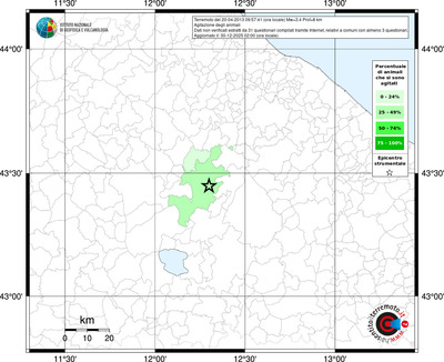 Mappa territorio comunale con almeno 3 questionari