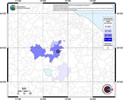 Mappa territorio comunale con almeno 3 questionari