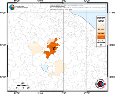 Mappa territorio comunale con almeno 3 questionari