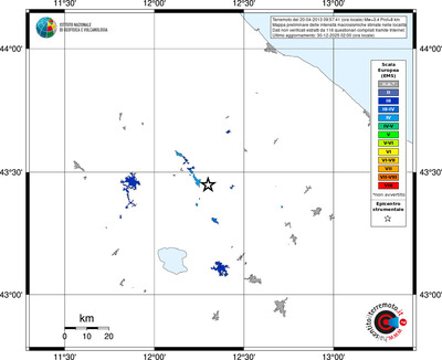 Mappa EMS - territori località