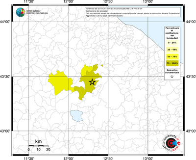Mappa territorio comunale con almeno 3 questionari