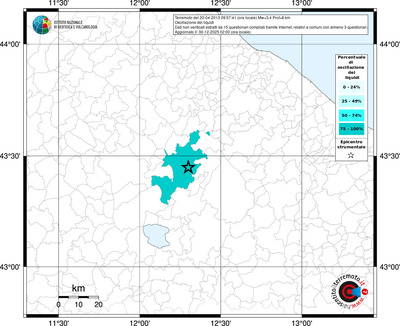 Mappa territorio comunale con almeno 3 questionari
