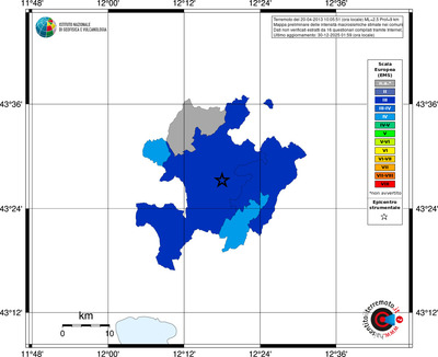 Mappa EMS - territori comuni