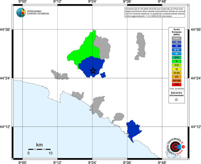 Mappa EMS - territori comuni