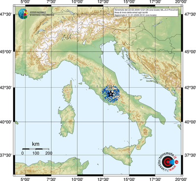 Area di invio delle email agli iscritti