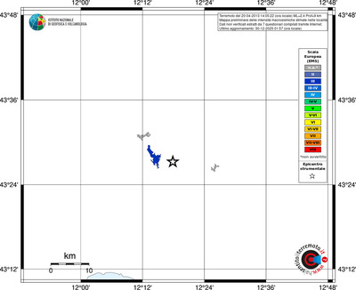 Mappa EMS - territori località