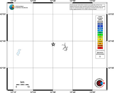 Mappa EMS - territori località