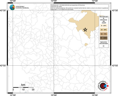 Mappa territorio comunale con almeno 3 questionari