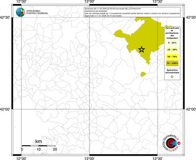 Mappa territorio comunale con almeno 3 questionari