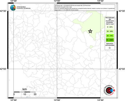 Mappa territorio comunale con almeno 3 questionari