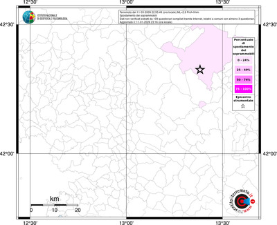 Mappa territorio comunale con almeno 3 questionari