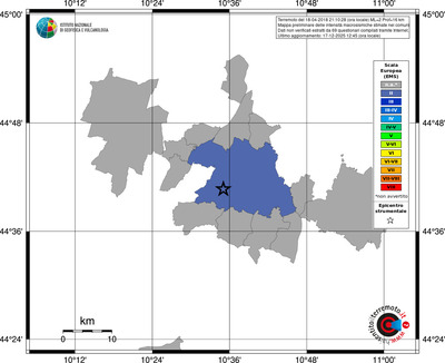 Mappa EMS - territori comuni