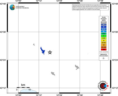Mappa EMS - territori località