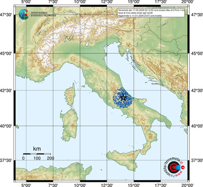 Area di invio delle email agli iscritti