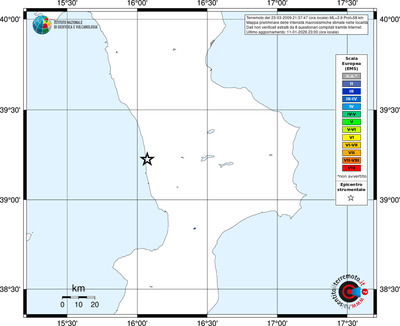 Mappa EMS - territori località
