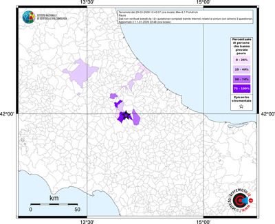 Mappa territorio comunale con almeno 3 questionari