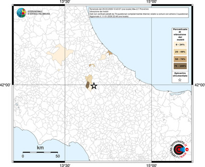 Mappa territorio comunale con almeno 3 questionari