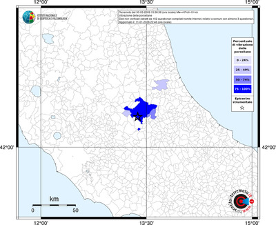 Mappa territorio comunale con almeno 3 questionari