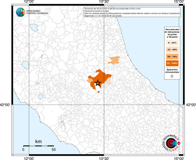 Mappa territorio comunale con almeno 3 questionari