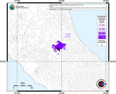 Mappa territorio comunale con almeno 3 questionari