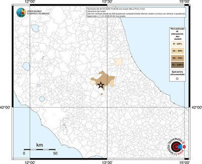 Mappa territorio comunale con almeno 3 questionari